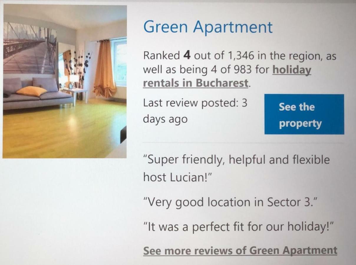 Green Apartment Бухарест Экстерьер фото